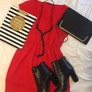 Sale • Short Sleeve Red Dress